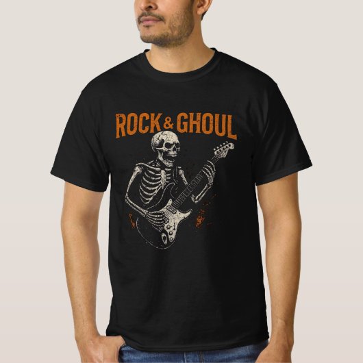 T-shirt pour l'Halloween Rock & Ghoul - Squelette (Devant)