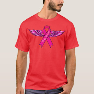 T-shirt Pour Ma Fille Cool Aile Rose Cancer du Sein Aware