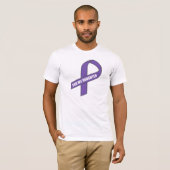 T-shirt Pour ma fille (ruban pourpre) (Devant entier)