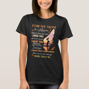 T-shirt Pour Ma Mère Dans Le Ciel Mère Sympathie Pour La F