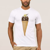 T-Shirt pour mâle de crème glacée au chocolat (Devant)