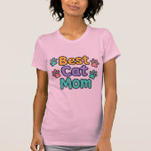 T-Shirt pour maman de chat - Design Empreinte de p (Devant)