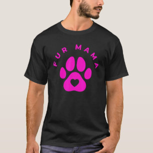 T-shirt Pour Maman Femme Chien Griffes Violettes Empreinte