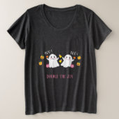 T-shirt pour maman-to-be d'Halloween Twin | Fantôm (Design devant)