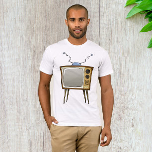 T-Shirt pour Mens TV Vintage de la télévision rétr