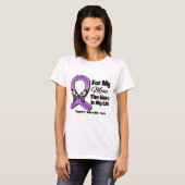 T-shirt Pour Mon Héros Ma Maman - Violet Ribbon Sensibilis (Devant entier)