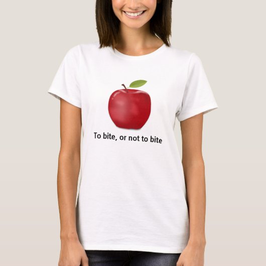 T-shirt Pour mordre ou ne pas mordre, Apple quote (Devant)