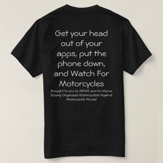 T-Shirt pour motard (Design dos)