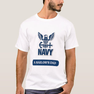 T-shirt pour papa de marin de l'US Navy – Papa fie