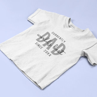 T-shirt pour papa le meilleur du monde depuis 20XX