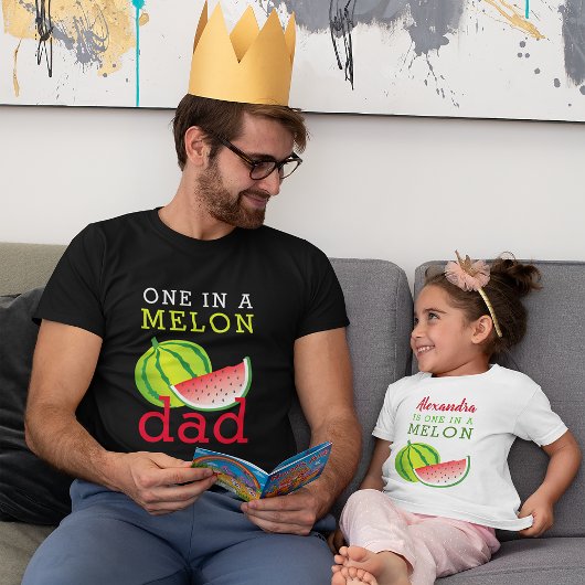 T-shirt pour papa "Un dans un melon"