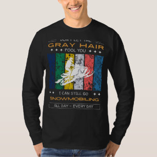 T-shirt pour passionné de motoneige - Cheveux gris