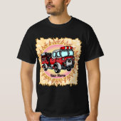 T-shirt pour petit camion à feu mignon (Devant)