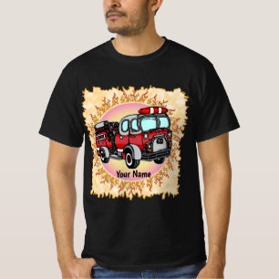 T-shirt pour petit camion à feu mignon