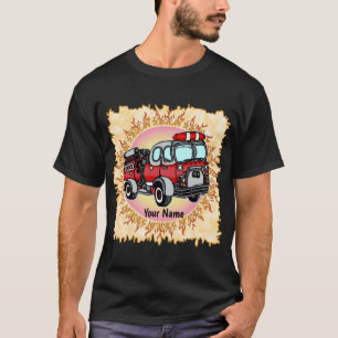 T-shirt pour petit camion à feu mignon