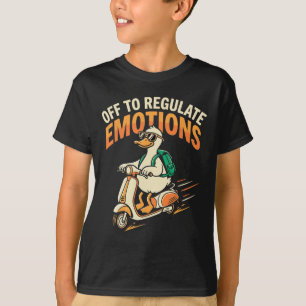 T-shirt Pour réguler les émotions drôle d'oie scooter Ment