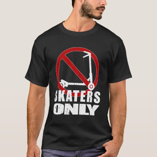 T-shirt Pour Skateboarders Véritables Seulement Pas De Sco (Devant)