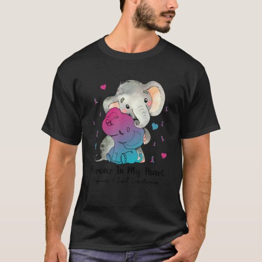 T-shirt Pour toujours Dans Mon Coeur Grossesse bébé Défens (Devant)