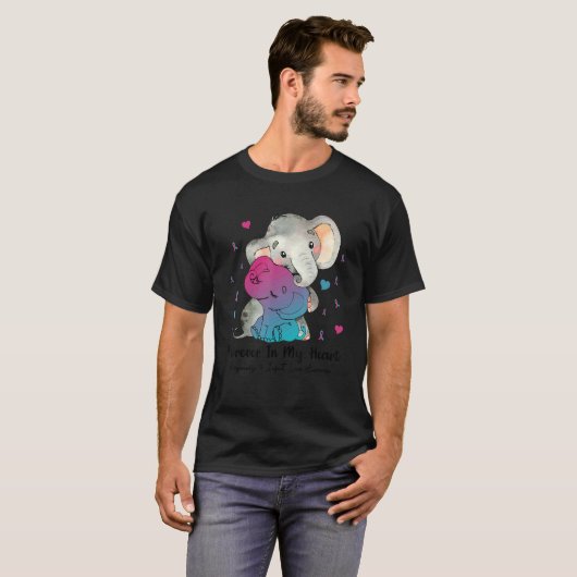 T-shirt Pour toujours Dans Mon Coeur Grossesse bébé Défens (Devant entier)