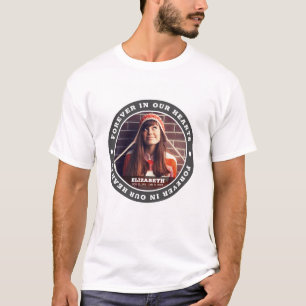 T-shirt Pour toujours dans nos coeurs Photo moderne simple