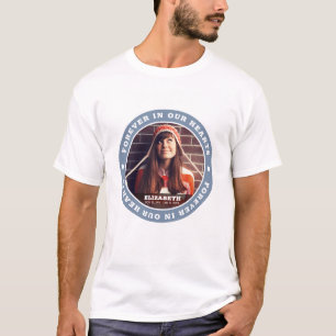T-shirt Pour toujours dans nos coeurs Photo personnalisée