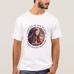 T-shirt Pour toujours dans nos coeurs Photo personnalisée