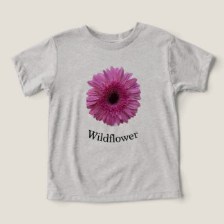 T-shirt pour tout-petit à fleurs de gerbera rose p