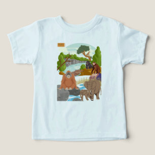 T-shirt pour tout-petit avec Animaux Mignons de la