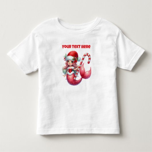 T-shirt pour tout-petit de sirène de Noël (Devant)