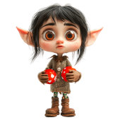 T-shirt pour tout-petit 'Elfe de Noël Fille surpri