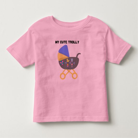 T-shirt pour tout-petit Trolly Rose Mignon (Devant)