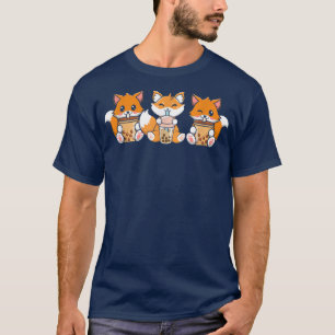 T-shirt Pour trois japonais mignon boule de thé à la gomme