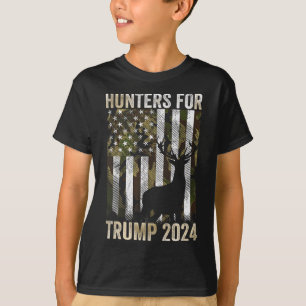 T-shirt Pour Trump 2024 Président Camouflage Deer Elk Antl