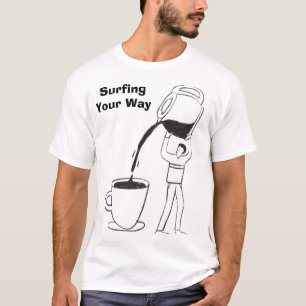 T-shirt pour un grand espresso matinal en surfant