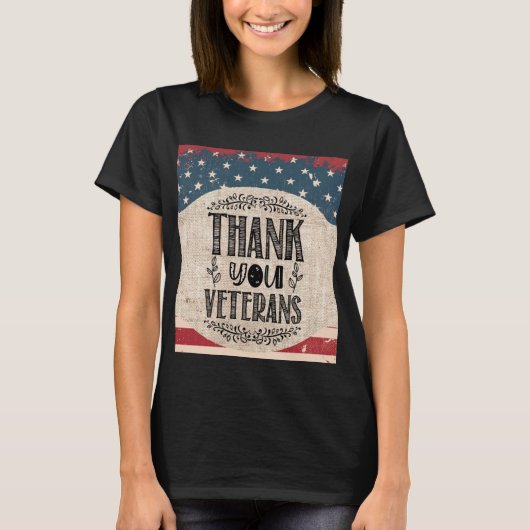 T-shirt pour vétérans Merci (Devant)