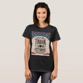 T-shirt pour vétérans Merci (Devant entier)