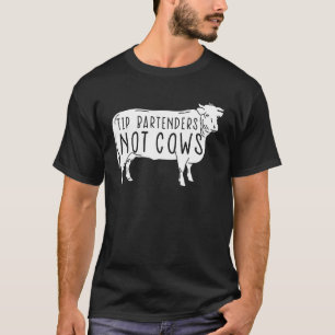 T-shirt Pourboire Barman Barmen Pas Vaches Serveur