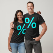 T-shirt Pourcentage - Cyan (Unisexe)