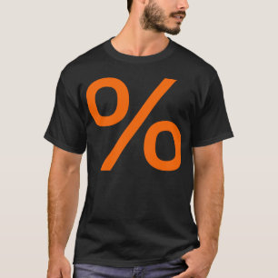 T-shirt Pourcentage - orange