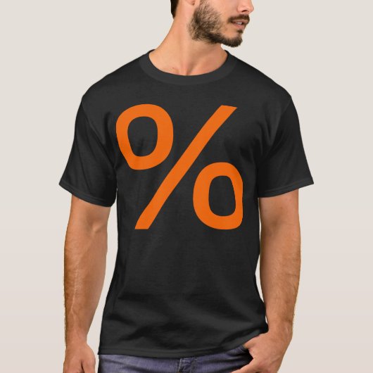 T-shirt Pourcentage - orange (Devant)