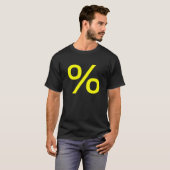 T-shirt Pourcentage (petit) - Jaune (Devant entier)