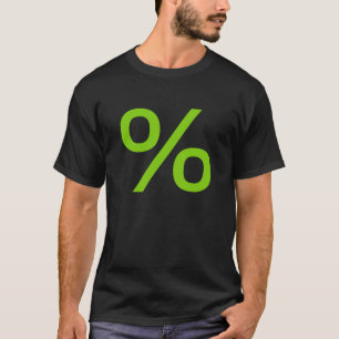 T-shirt Pourcentage (petit) - Martian Green