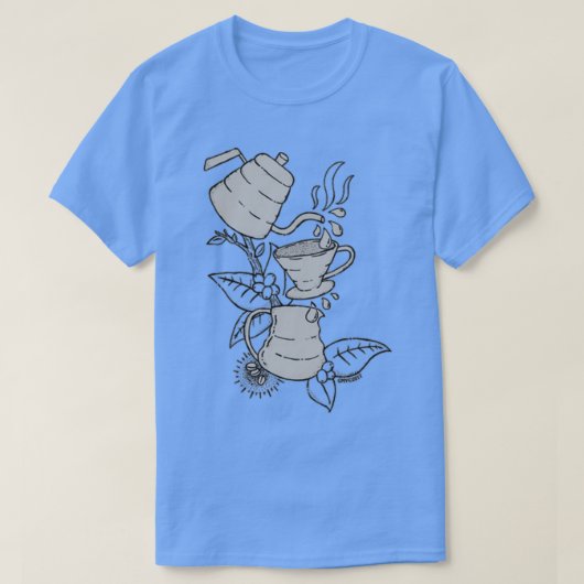T-shirt Pourover Café blanc (Design devant)