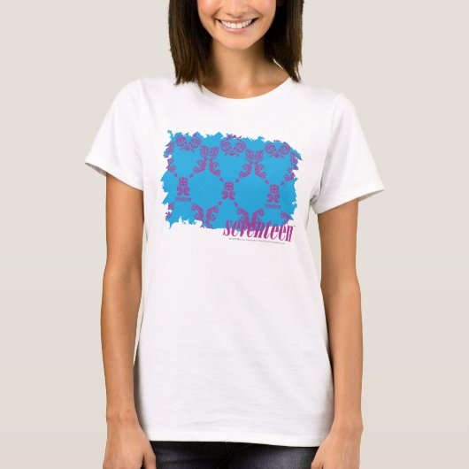 T-shirt Pourpre-Aqua 4 de damassé (Devant)