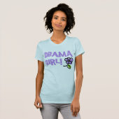 T-shirt pourpre de fleur de fille fraîche d'Obama (Devant entier)