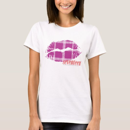 T-shirt Pourpre de plaid (Devant)