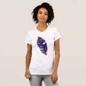 T-shirt pourpre de plume (Devant entier)