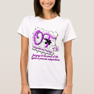 T-shirt pourpre de puzzle d'ot