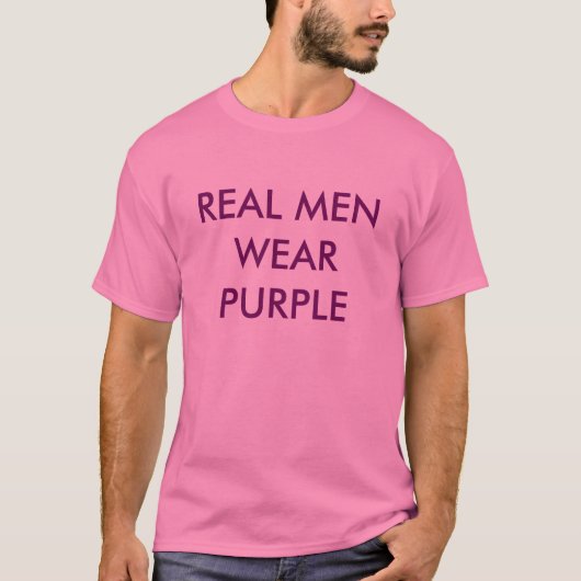 T-shirt pourpre d'hommes (Devant)