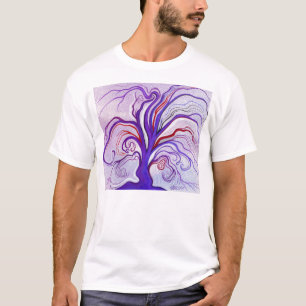 T-shirt Pourpre et arbre de lavande